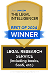 The National Law Journal Best of 2024 Winner Legal Research Including books, Saas, etc